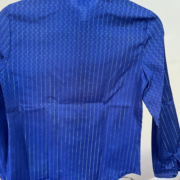 Woman's Seventies Shirt:  Blue - Picture 3 of 7